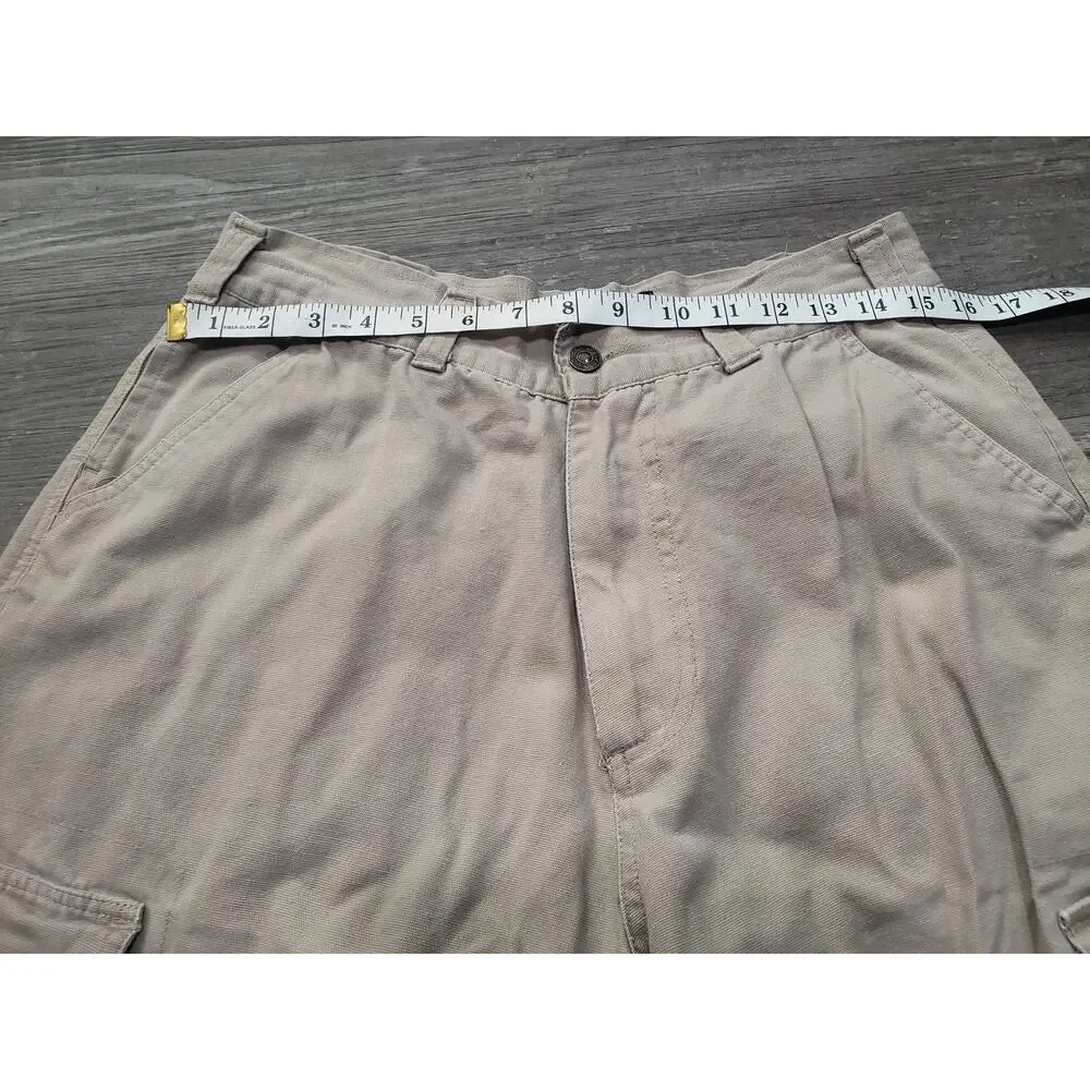 DM Dio Moda Mens Khaki Cargo Shorts 100% Cotton | Size 34